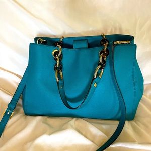 Michael Kors Turquoise Leather Handbag